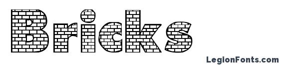 Bricks font, free Bricks font, preview Bricks font