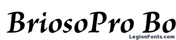 шрифт BriosoPro BoldIt, бесплатный шрифт BriosoPro BoldIt, предварительный просмотр шрифта BriosoPro BoldIt