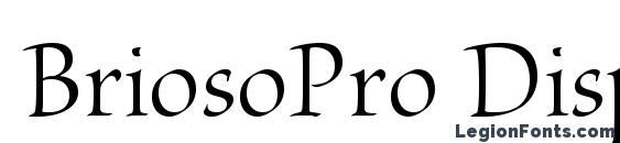 шрифт BriosoPro Disp, бесплатный шрифт BriosoPro Disp, предварительный просмотр шрифта BriosoPro Disp