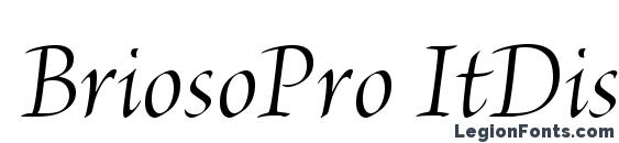 BriosoPro ItDisp font, free BriosoPro ItDisp font, preview BriosoPro ItDisp font