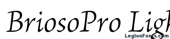 шрифт BriosoPro LightItCapt, бесплатный шрифт BriosoPro LightItCapt, предварительный просмотр шрифта BriosoPro LightItCapt