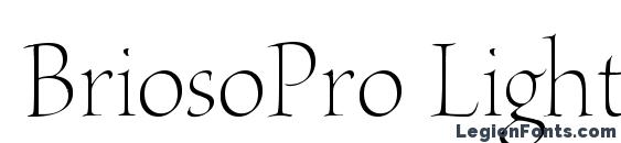 BriosoPro LightPoster font, free BriosoPro LightPoster font, preview BriosoPro LightPoster font