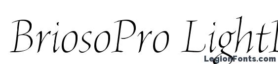 BriosoPro LightPosterIt Font