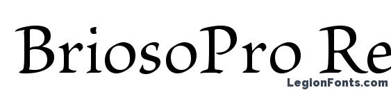 BriosoPro Regular Font, Free Fonts