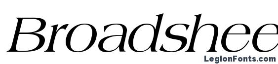 Broadsheet ldo italic Font, Free Fonts