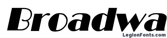 шрифт Broadway Italic, бесплатный шрифт Broadway Italic, предварительный просмотр шрифта Broadway Italic