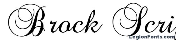 Brock Script D font, free Brock Script D font, preview Brock Script D font
