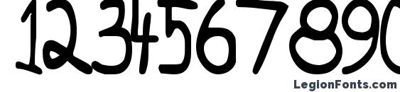 Broken Regular ttstd Font, Number Fonts