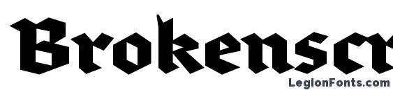 BrokenscriptBold font, free BrokenscriptBold font, preview BrokenscriptBold font