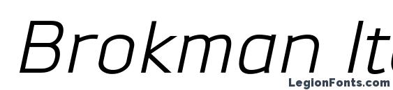 Шрифт Brokman Italic