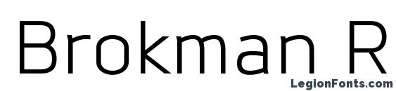 шрифт Brokman Regular, бесплатный шрифт Brokman Regular, предварительный просмотр шрифта Brokman Regular