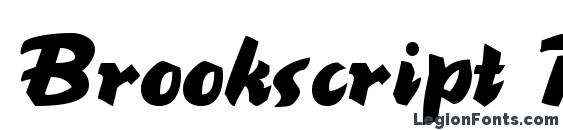 шрифт Brookscript Regular, бесплатный шрифт Brookscript Regular, предварительный просмотр шрифта Brookscript Regular