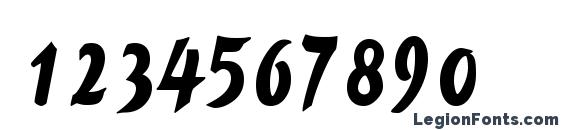 BrookscriptNarrow Regular Font, Number Fonts