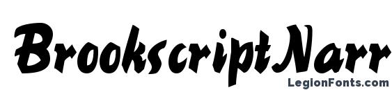 BrookscriptNarrow Regular font, free BrookscriptNarrow Regular font, preview BrookscriptNarrow Regular font