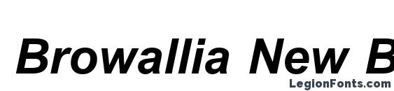Browallia New Bold Italic Font