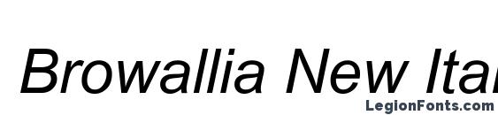 Шрифт Browallia New Italic