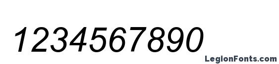 BrowalliaUPC Italic Font, Number Fonts