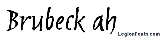 шрифт Brubeck ah, бесплатный шрифт Brubeck ah, предварительный просмотр шрифта Brubeck ah