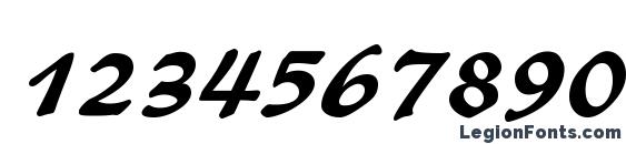 Brush 445 BT Font, Number Fonts