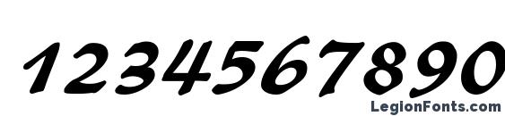 Brush 445 Normal Font, Number Fonts