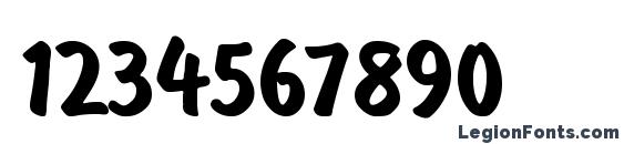 BrushType Bold Font, Number Fonts