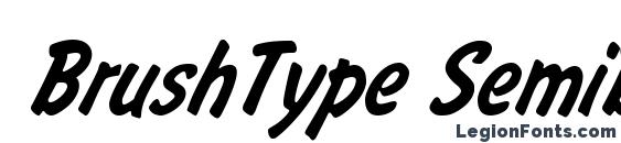 BrushType SemiBold Italic font, free BrushType SemiBold Italic font, preview BrushType SemiBold Italic font
