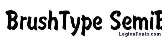 BrushType SemiBold font, free BrushType SemiBold font, preview BrushType SemiBold font