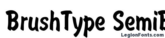 BrushType SemiBoldA font, free BrushType SemiBoldA font, preview BrushType SemiBoldA font