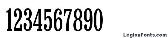Bruskovaya Compressed Plain.001.001 Font, Number Fonts