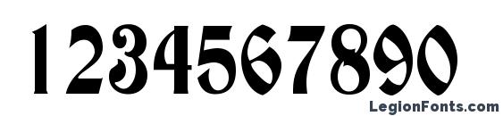 BuckinghamCondensed Regular Font, Number Fonts