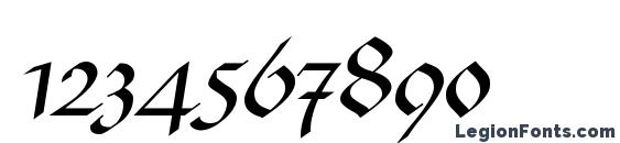 BuckinghamFraktur LT Regular Font, Number Fonts