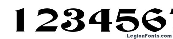 BuckinghamWide Regular Font, Number Fonts