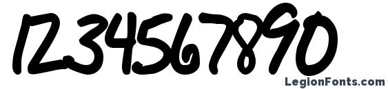 BudHand Bold Font, Number Fonts