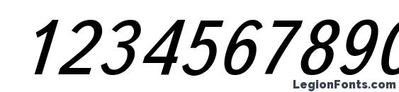 Bukvarnaya Italic.001.001 Font, Number Fonts