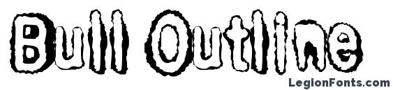 шрифт Bull Outline, бесплатный шрифт Bull Outline, предварительный просмотр шрифта Bull Outline