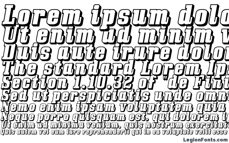 specimens Bullpen 3D font, sample Bullpen 3D font, an example of writing Bullpen 3D font, review Bullpen 3D font, preview Bullpen 3D font, Bullpen 3D font
