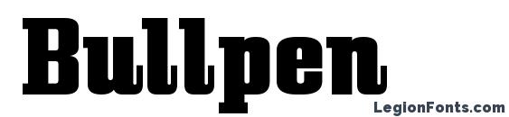 шрифт Bullpen, бесплатный шрифт Bullpen, предварительный просмотр шрифта Bullpen