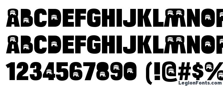 glyphs BulltoadRepublican Regular font, сharacters BulltoadRepublican Regular font, symbols BulltoadRepublican Regular font, character map BulltoadRepublican Regular font, preview BulltoadRepublican Regular font, abc BulltoadRepublican Regular font, BulltoadRepublican Regular font