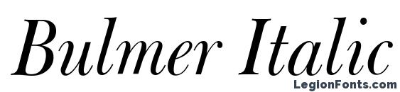 Bulmer Italic BT Font