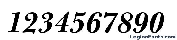Bulmer MT Display BoldItalic Font, Number Fonts
