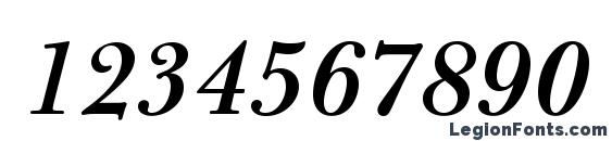 BulmerMTStd SemiBoldItalic Font, Number Fonts
