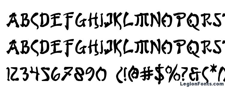 glyphs Bushido Bold font, сharacters Bushido Bold font, symbols Bushido Bold font, character map Bushido Bold font, preview Bushido Bold font, abc Bushido Bold font, Bushido Bold font