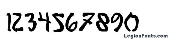 Bushido Bold Font, Number Fonts