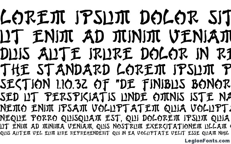specimens Bushido Bold font, sample Bushido Bold font, an example of writing Bushido Bold font, review Bushido Bold font, preview Bushido Bold font, Bushido Bold font