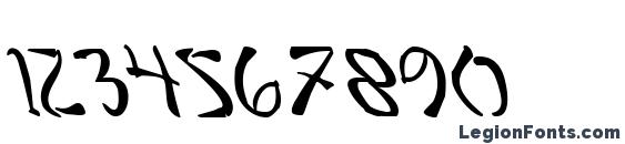 Bushido Leftalic Font, Number Fonts