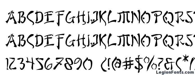 глифы шрифта Bushido, символы шрифта Bushido, символьная карта шрифта Bushido, предварительный просмотр шрифта Bushido, алфавит шрифта Bushido, шрифт Bushido