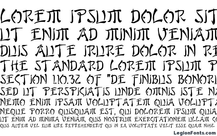 specimens Bushido font, sample Bushido font, an example of writing Bushido font, review Bushido font, preview Bushido font, Bushido font