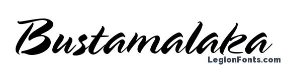 шрифт Bustamalaka, бесплатный шрифт Bustamalaka, предварительный просмотр шрифта Bustamalaka