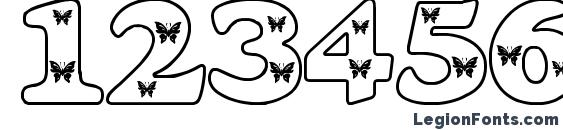 Butterfly Letters Font, Number Fonts