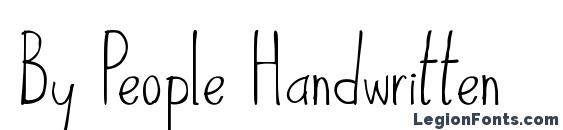 шрифт By People Handwritten, бесплатный шрифт By People Handwritten, предварительный просмотр шрифта By People Handwritten